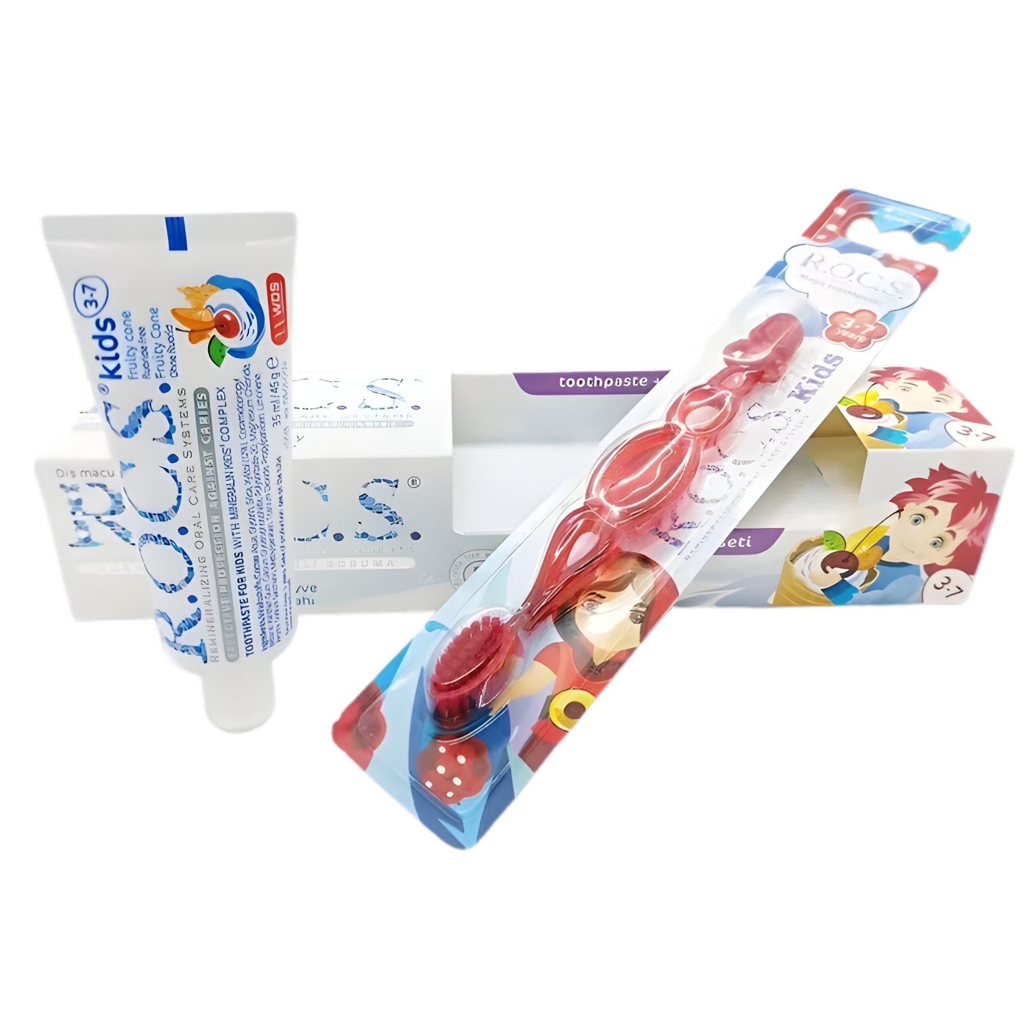 Rocs Florürsüz Diş Macunu Ve Diş Fırça Seti 3-7 Yaş - Welcome Baby