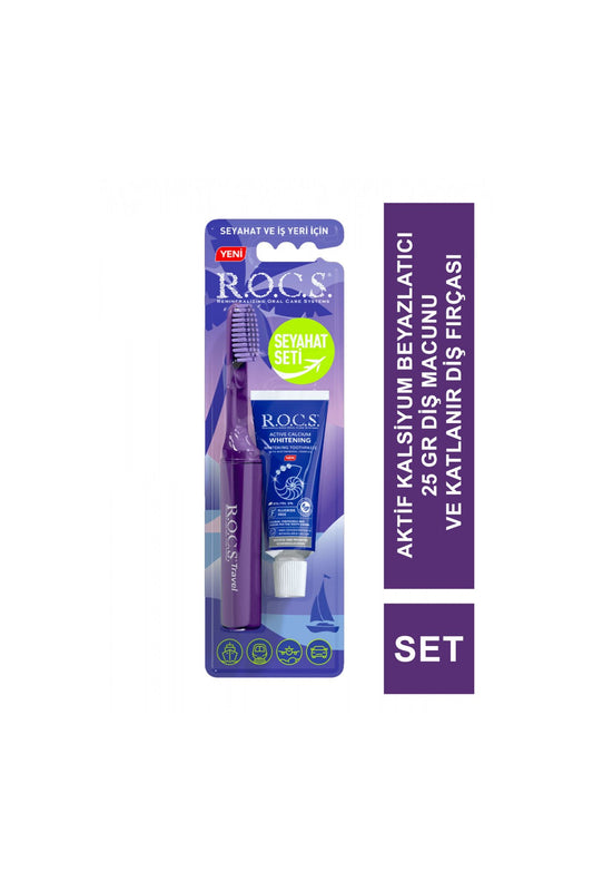 Rocs Travel Seyahat Seti Fırça Ve 25gr Diş Macunu