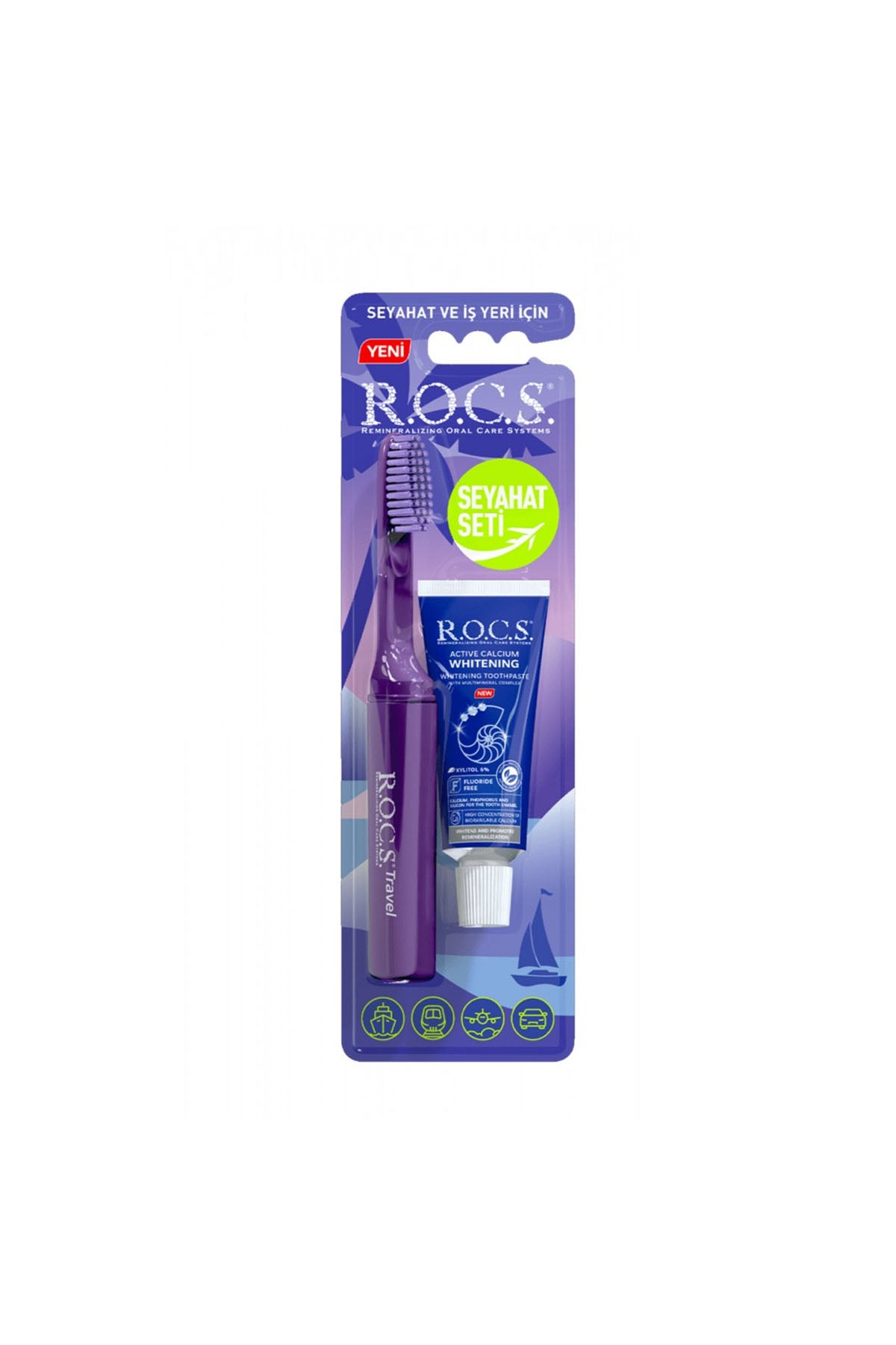 Rocs Travel Seyahat Seti Fırça Ve 25gr Diş Macunu