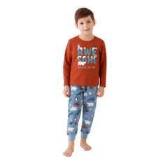 Roly Poly Erkek Çocuk Uzun Kollu Pijama Takım Kiremit