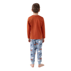 Roly Poly Erkek Çocuk Uzun Kollu Pijama Takım Kiremit