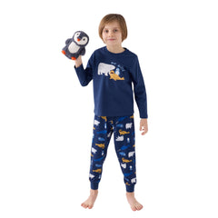 Roly Poly Erkek Çocuk Uzun Kollu Pijama Takım Koyu İndigo