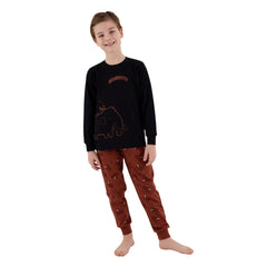 Roly Poly Erkek Çocuk Uzun Kollu Pijama Takım Siyah