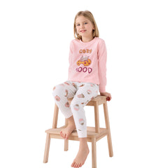 Roly Poly Kız Çocuk Uzun Kollu Pijama Takım Açık Pembe