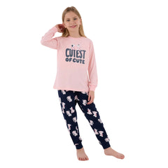 Roly Poly Kız Çocuk Uzun Kollu Pijama Takım Pembe