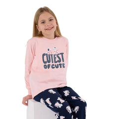 Roly Poly Kız Çocuk Uzun Kollu Pijama Takım Pembe