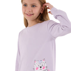 Roly Poly Kız Çocuk Uzun Kollu Pijama Takım Lila