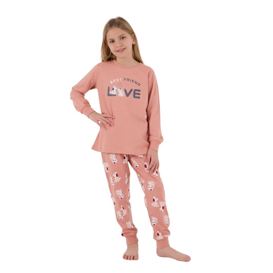 Roly Poly Kız Çocuk Uzun Kollu Pijama Takım Pembe