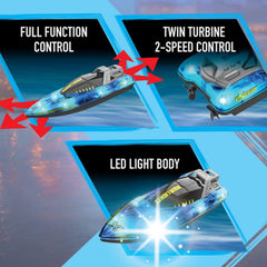 Silverlit Exost Aqua Lights Uzaktan Kumandalı 1:18 Sürat Teknesi