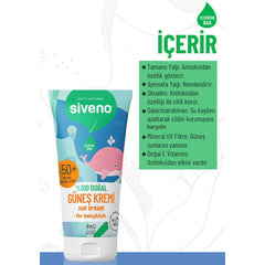 Siveno %100 Doğal Bebekler İçin Güneş Kremi 50ml