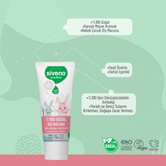 Siveno %100 Doğal Diş Macunu Baby Kids 50ml