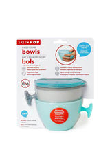 Skip Hop Easy Serve Kapaklı Silikon Mama Kasesi 2'li Paket