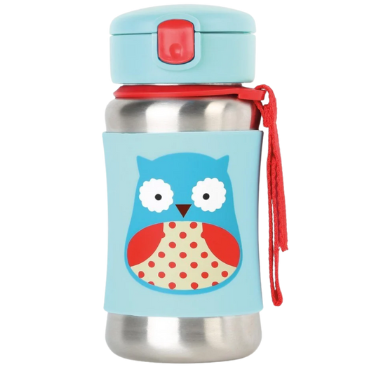 Skip Hop Pipetli Paslanmaz Çelik Suluk Baykuş 350ml