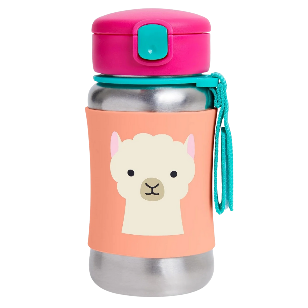 Skip Hop Pipetli Paslanmaz Çelik Suluk Lama 350ml - Welcome Baby