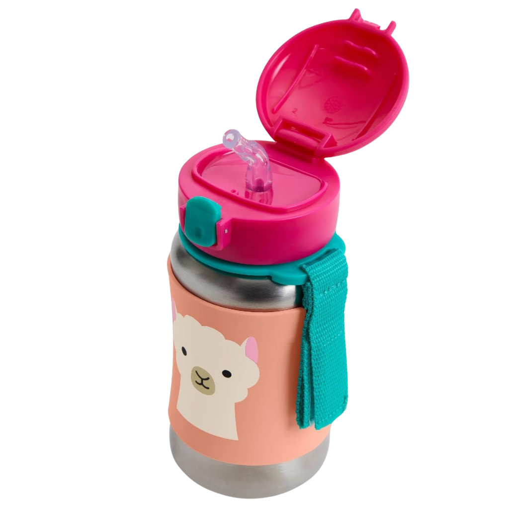 Skip Hop Pipetli Paslanmaz Çelik Suluk Lama 350ml - Welcome Baby