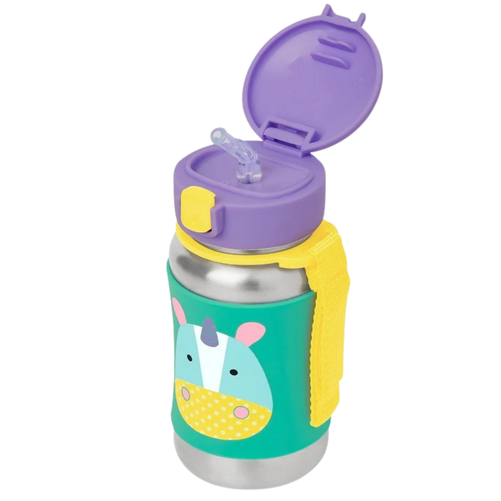 Skip Hop Pipetli Paslanmaz Çelik Suluk Unicorn 350ml - Welcome Baby