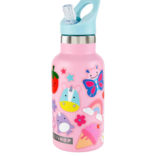 Skip Hop Spark Style Paslanmaz Çelik Stickerlı Suluk Pembe