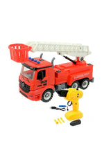 Ceren Kırtasiye Sök Tak Çöp Kamyonu İtfaiye İnşaat Seti Şarjlı Matkaplı (4 Asorti)