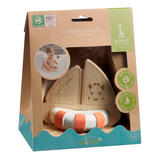 Sophie La Girafe So Pure Rubberwood Boat Banyo Oyuncağı