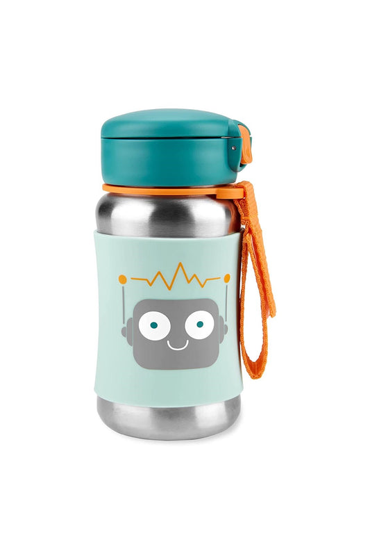 Skip Hop Spark Style Pipetli Paslanmaz Çelik Suluk Robot 350ml - Welcome Baby