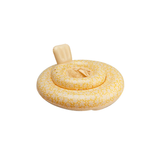 Swim Essentials Yellow Flowers Bebek Sırt Destekli Yüzme Simidi