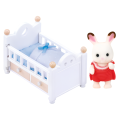 Sylvanian Families Çikolata Kulaklı Tavşan Bebek ve Yatağı 5017