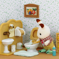 Sylvanian Families Çikolata Kulaklı Tavşan Erkek Kardeş ve Tuvalet 5015