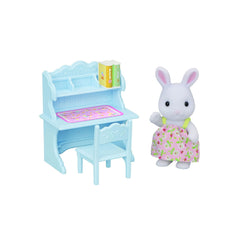 Sylvanian Families Kar Tavşan Kız ve Çalışma Masası 5679
