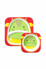 Skip Hop Zoo Melamin Tabak ve Kase Seti Ejderha - Welcome Baby
