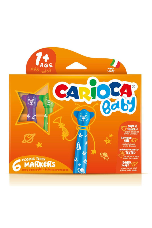 Carioca Teddy Jumbo Bebek Süper Yıkanabilir 6’lı Keçeli Kalem