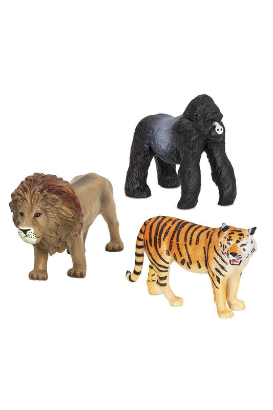 Terra Orman Hayvanları 3'lü Set Aslan,Kaplan Ve Goril