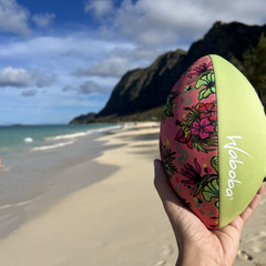 Waboba Artist Plaj Amerikan Futbol Topu Çiçek Desenli Deniz ve Bahçe Rugby Topu 9inç 5 Numara