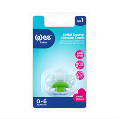 Wee Baby Şeffaf Desenli Damaklı Emzik No:1