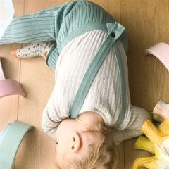 Mama Yoyo Askılı Triko Bebek Taytı %100 Organik Pamuk Mint