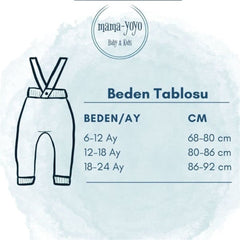 Mama Yoyo Askılı Triko Bebek Taytı %100 Organik Pamuk Mint