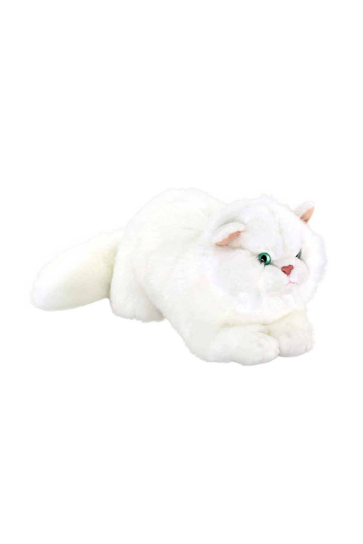 Animals Of The World 34cm Yatan Beyaz Kedi - Welcome Baby