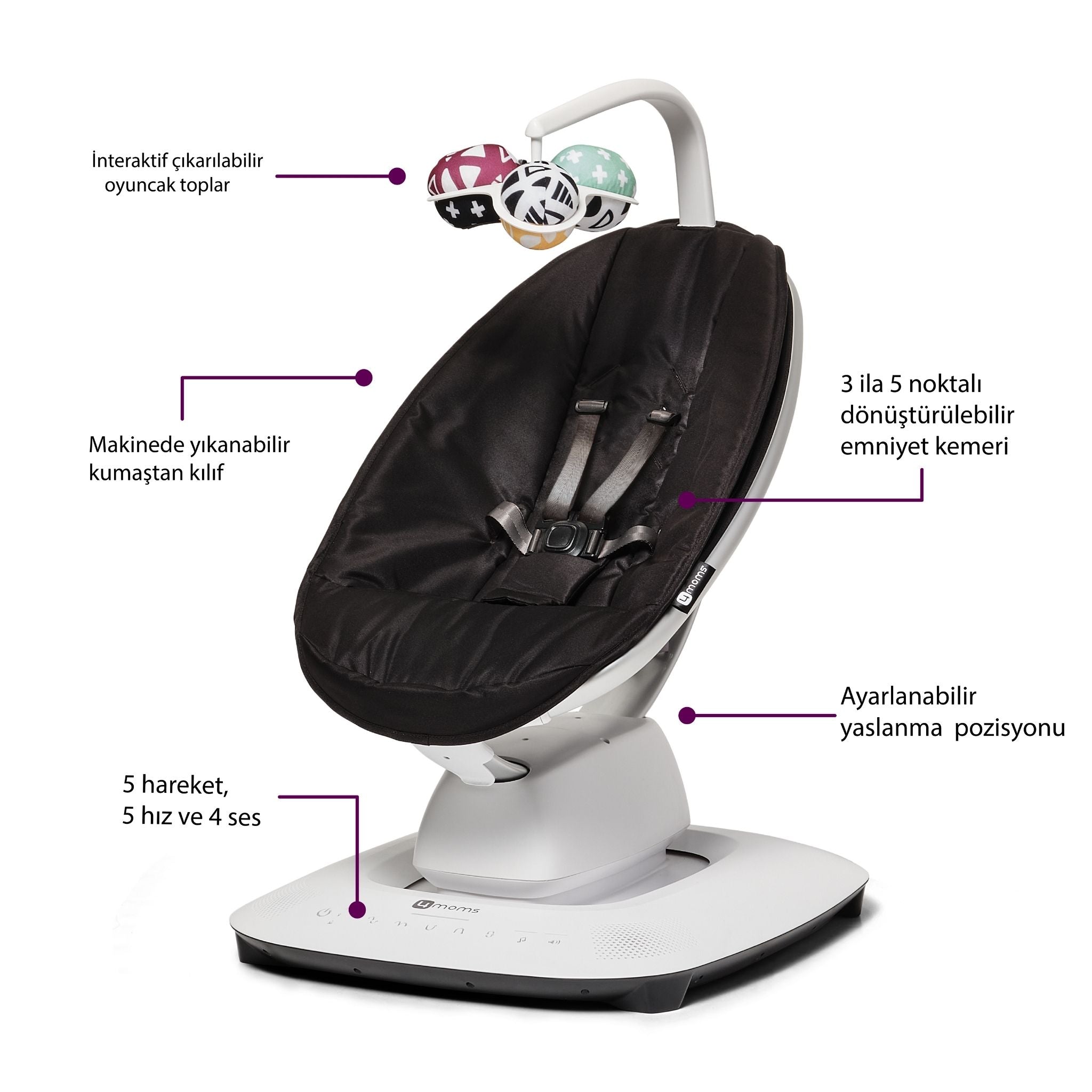 4Moms Mamaroo 5.0 App Black