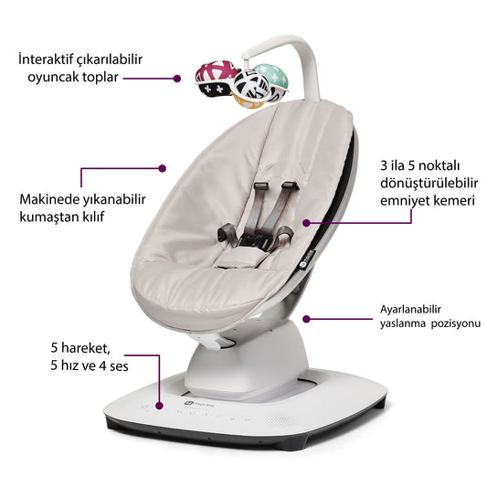 4Moms Mamaroo 5.0 App Mesh Grey