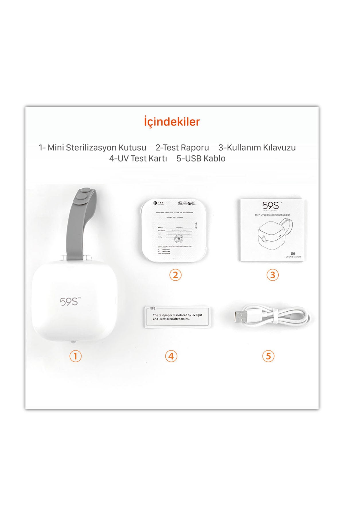 59S S6 Ultraviyole (UVC) Mini Sterilizasyon Kutusu