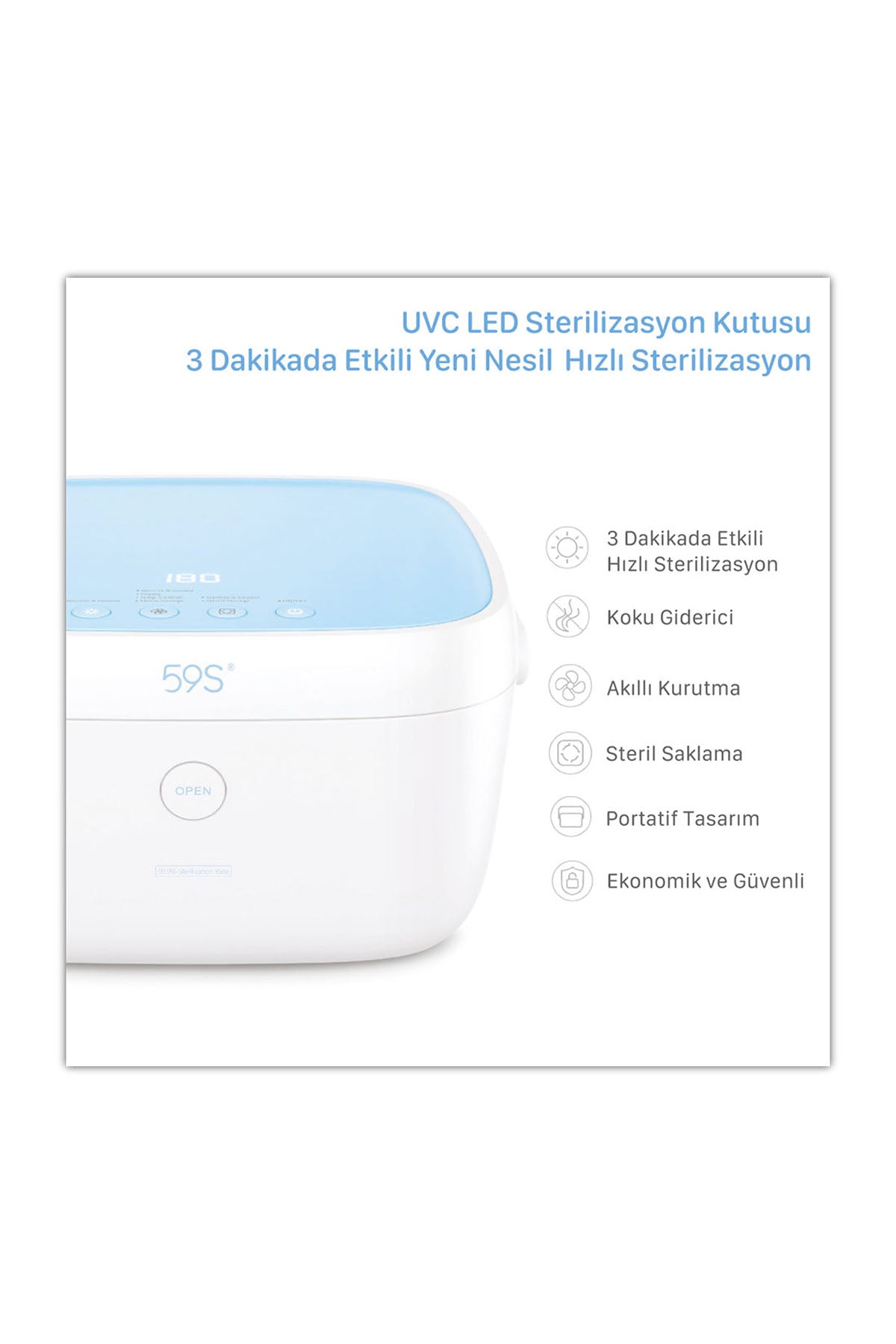 59S T5 Ultraviyole (UVC) Çok Fonksiyonlu Sterilizasyon Cihazı