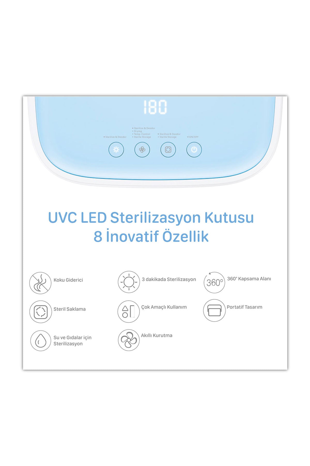 59S T5 Ultraviyole (UVC) Çok Fonksiyonlu Sterilizasyon Cihazı