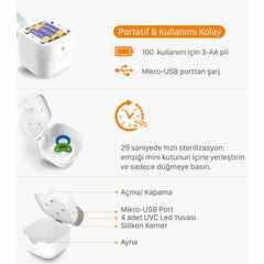 59S S6 Ultraviyole (Uvc) Mini Sterilizasyon Kutusu