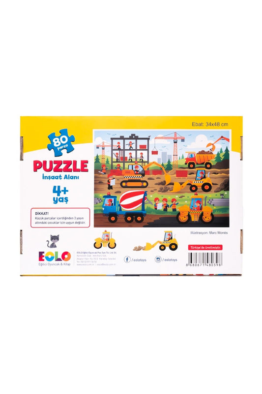 Eolo 80 Parça Puzzle İnşaat Alanı