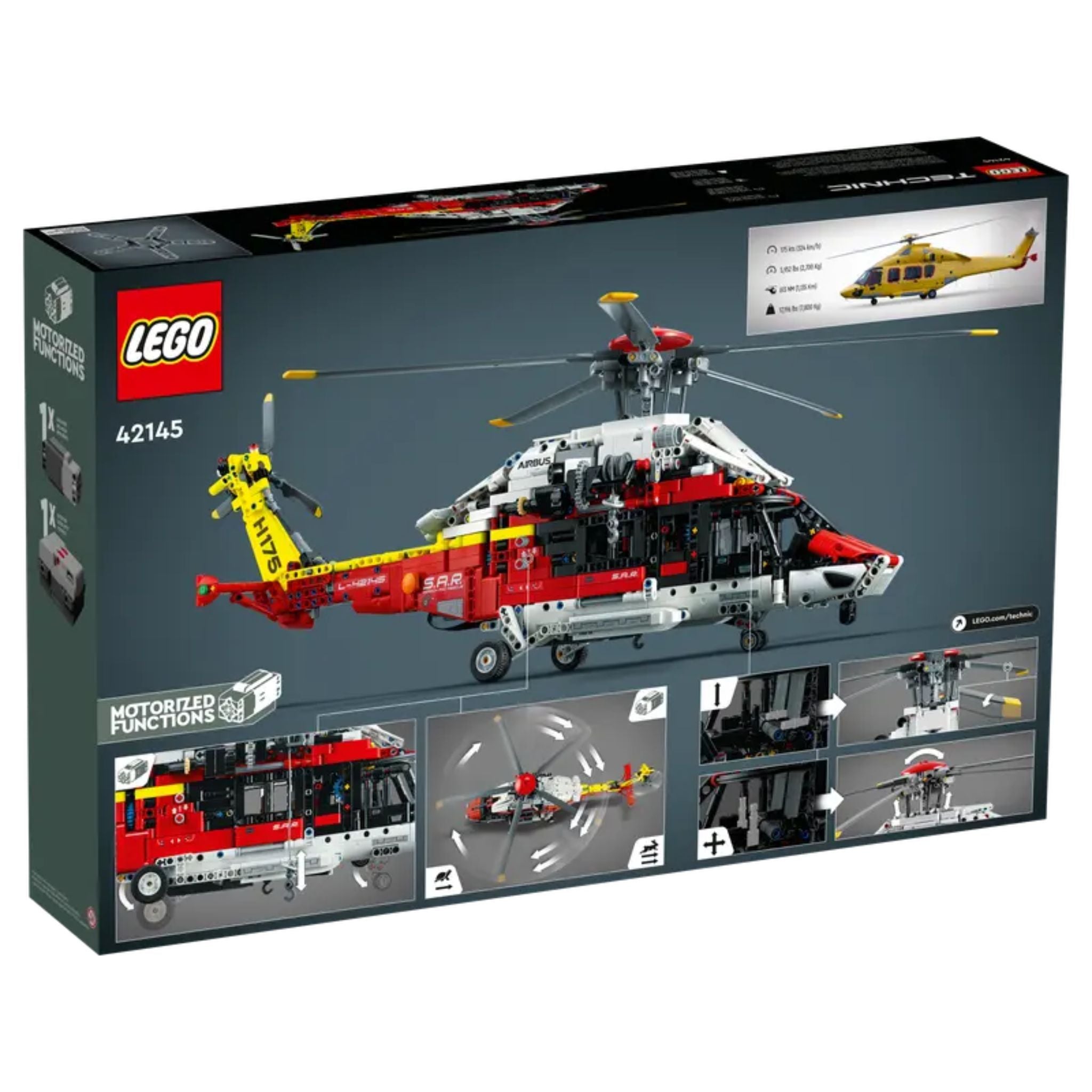 Lego Technic Airbus H175 Kurtarma Helikopteri 42145 Yapım Seti 2001 Parça