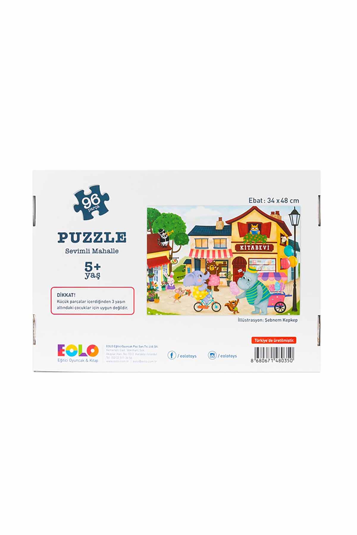 96 Parça Puzzle - Sevimli Mahalle