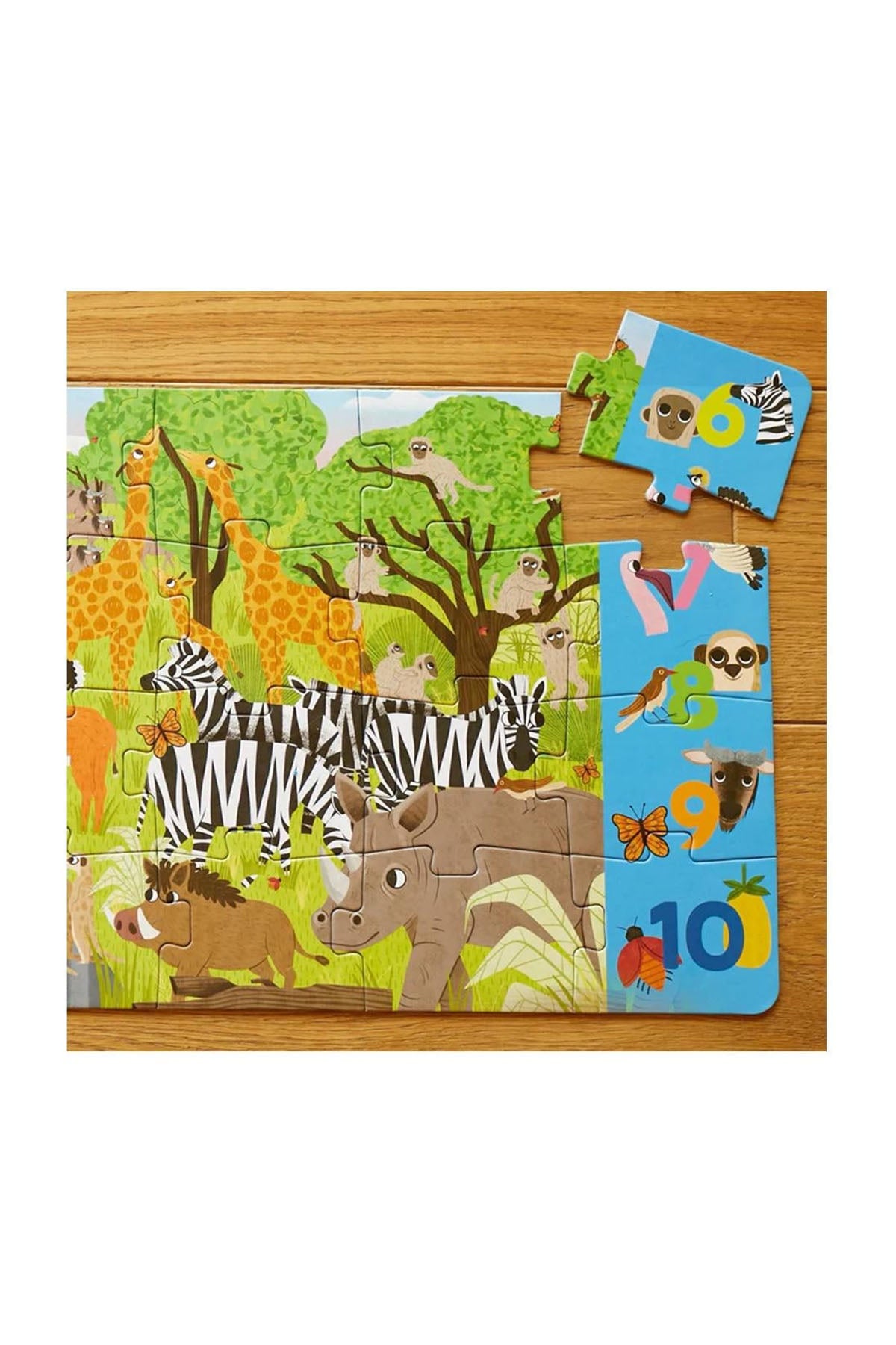 Moritoys African Savanna 36 Parça XXL Yapboz, Gözlem ve Sayma Oyunu