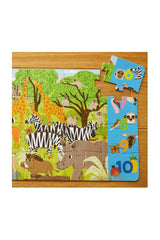 Moritoys African Savanna 36 Parça XXL Yapboz, Gözlem ve Sayma Oyunu