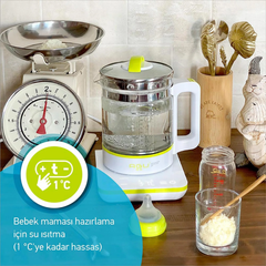 Agu Baby Bebek Dijital Çok Fonksiyonlu 6'sı 1 arada Su Isıtıcı, Bebek Mama Isıtıcı, Buharlı Pişirici, Steriliz