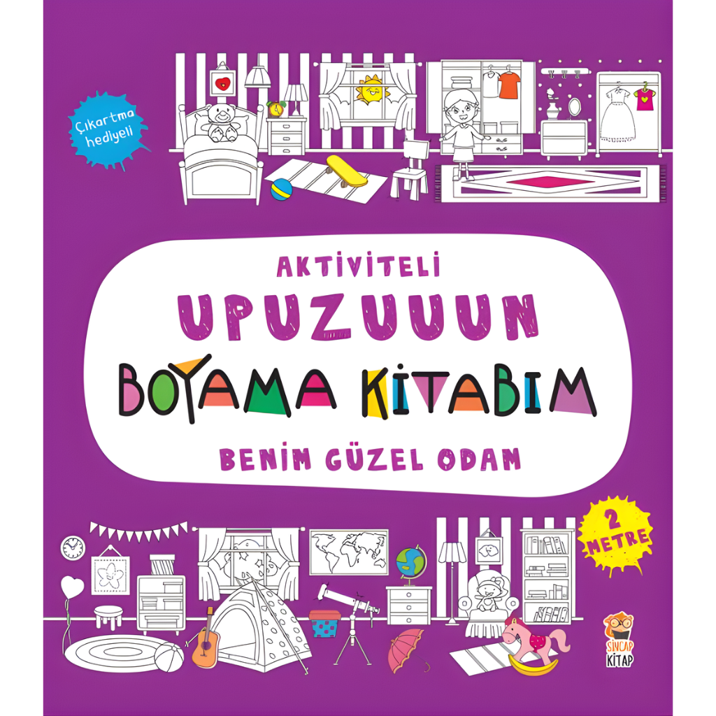 Sincap Kitap Aktiviteli Upuzuuun Boyama Kitabım Benim Güzel Odam