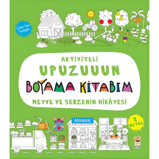 Sincap Kitap Aktiviteli Upuzuuun Boyama Kitabım Meyve ve Sebze